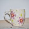 taza cerámica floreada