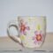 taza cerámica floreada