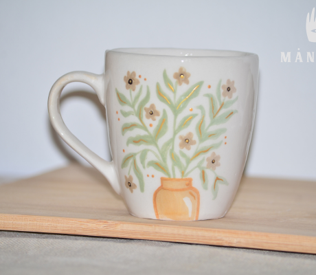 taza cerámica ramo de flores