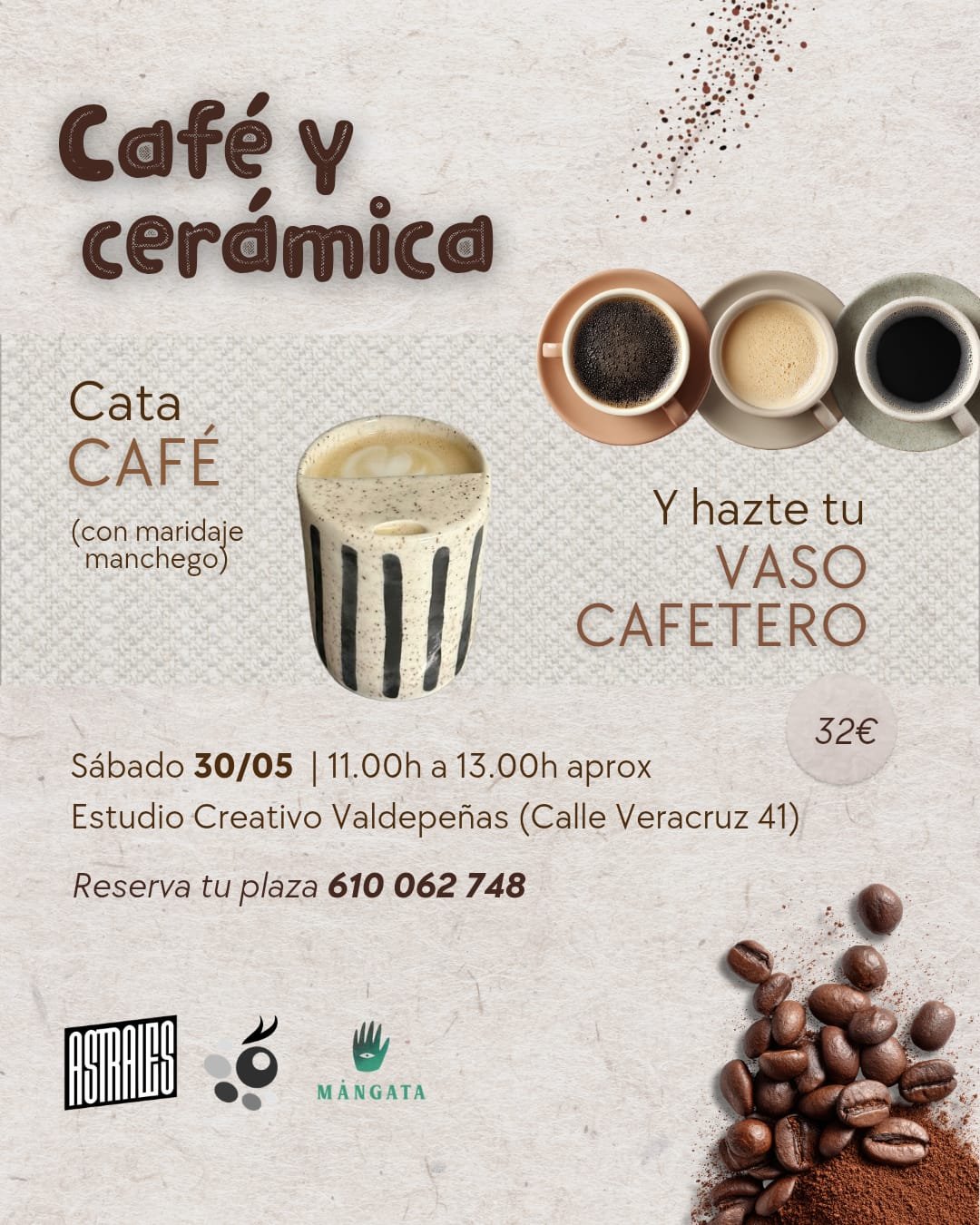 taller de cerámica y cata de café
